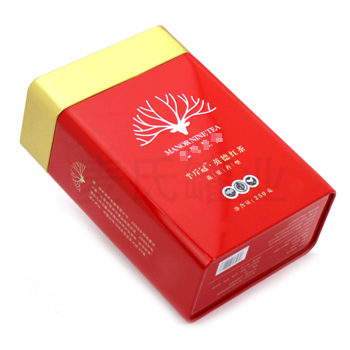英德紅茶鐵盒，方形茶葉鐵盒包裝